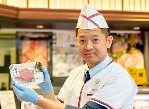 明治屋広尾ストアー精肉部門チーフ　店長代理